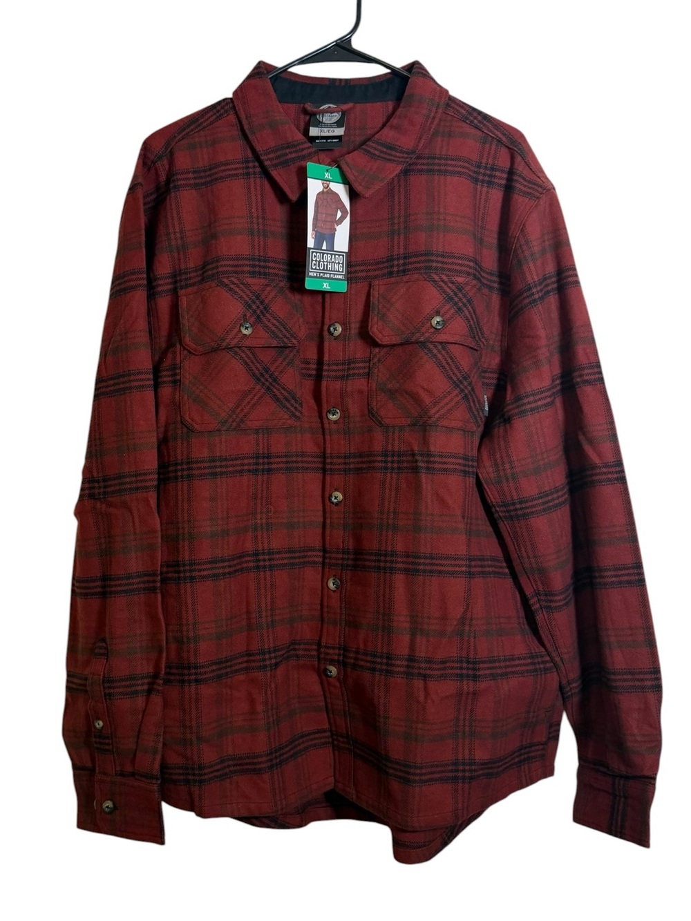 Colorado Clothing Red Plaid Flannel sz XL